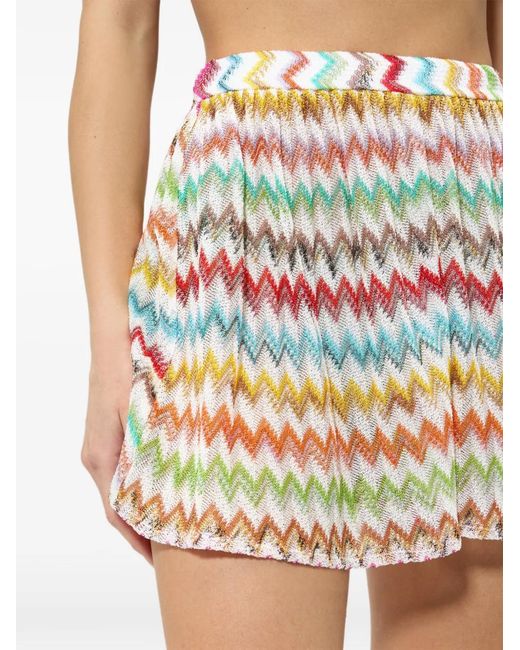 Missoni White Zigzag Elasticated Shorts