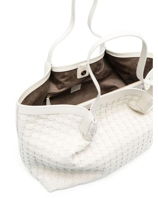 Serapian Natural Textured Shoulder Bag