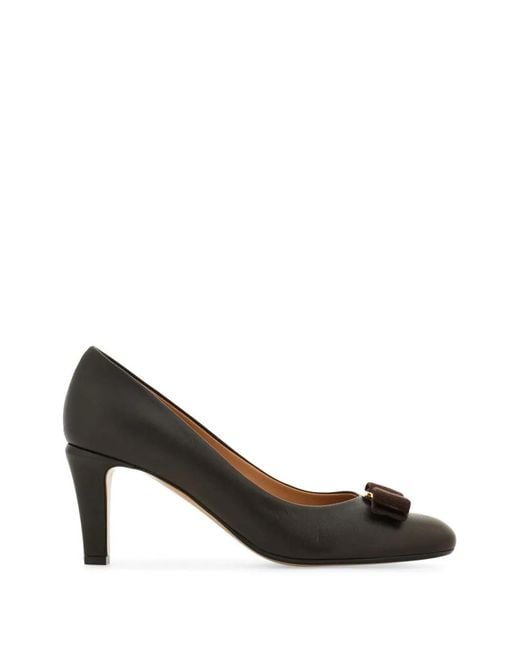 Ferragamo Black Vara Bow Pump