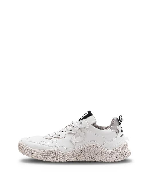 ID EIGHT White Hana Arrow-Motif Sneakers for men