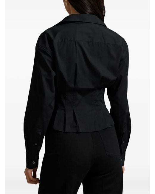 Polo Ralph Lauren Blue Long-Sleeve Pleated Shirt