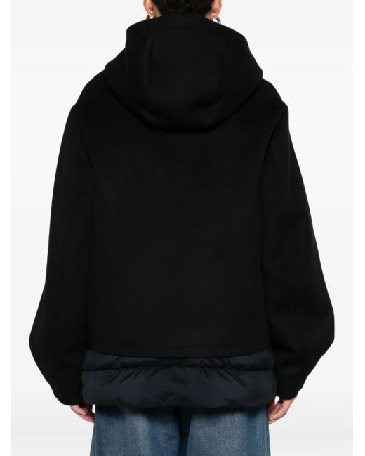 Moorer Black Hooded Padded Jacket