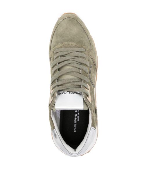 Philippe Model Gray Tropez Haute Lace-up Sneakers