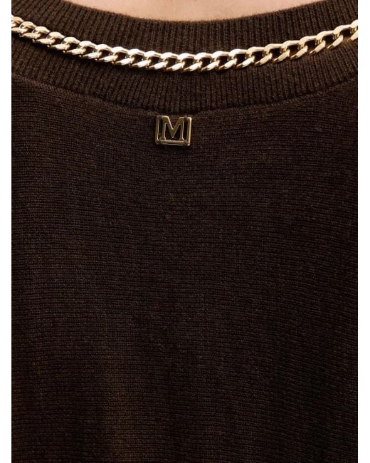 MARCIANO BY GUESS Brown Chain-Detail Sweater
