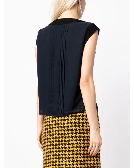 Edward Achour Paris Black Bow-Detail Top
