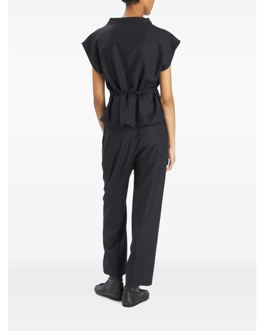 Barena Black Bianchina Draped Top