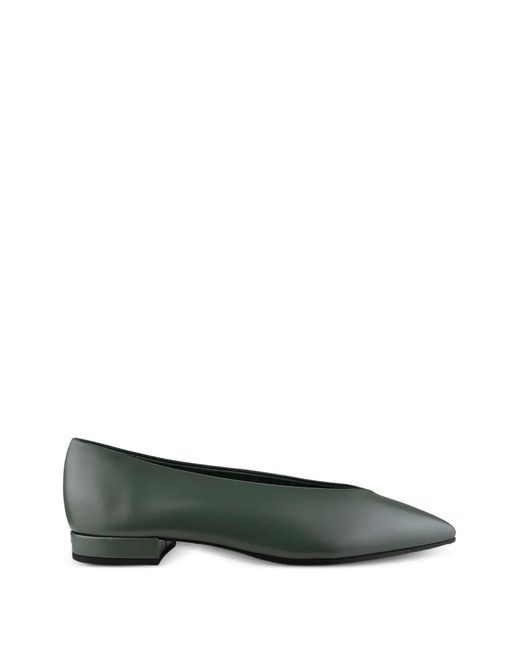 Loro Piana Green Rebecca Pointed-Toe Ballet Flats