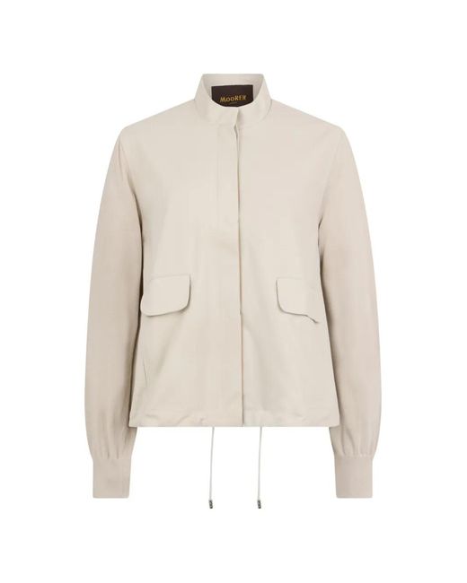 Moorer White Flap-Pocket Jacket