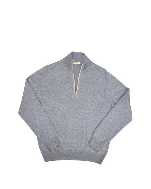 FIORONI CASHMERE Gray Cashmere Sweater for men
