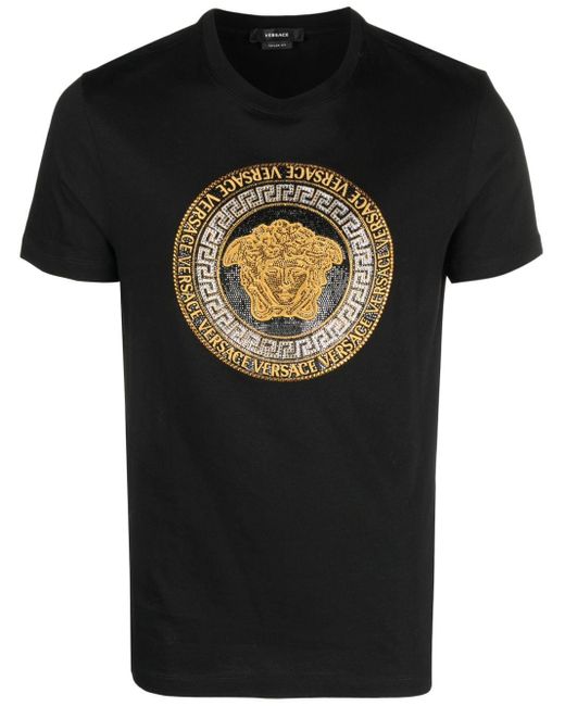 Versace T-Shirt mit Medusa in Black für Herren