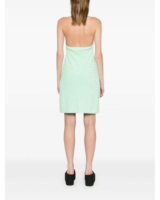 Givenchy Green 4G-Motif Halterneck Dress