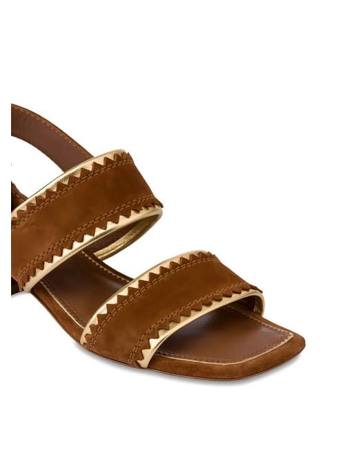 Pollini Brown Slingback Heeled Sandals
