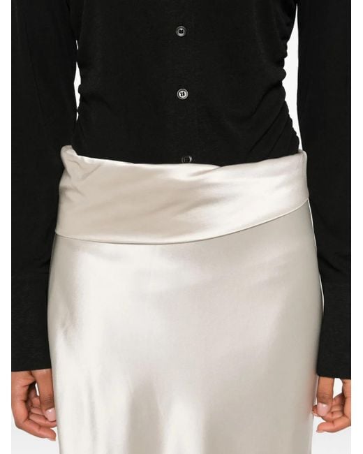 Nanushka Black Camisole-Maxikleid Aus Satin