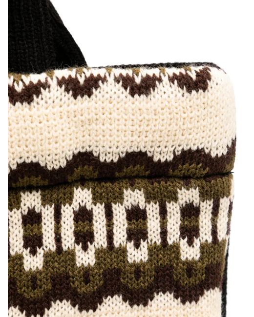 Comme des Garçons Black Pattern-Jacquard Bag