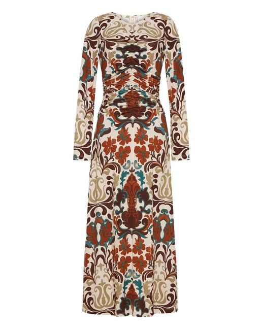 Robe Froncée À Fleurs Cara Cara en coloris Multicolor