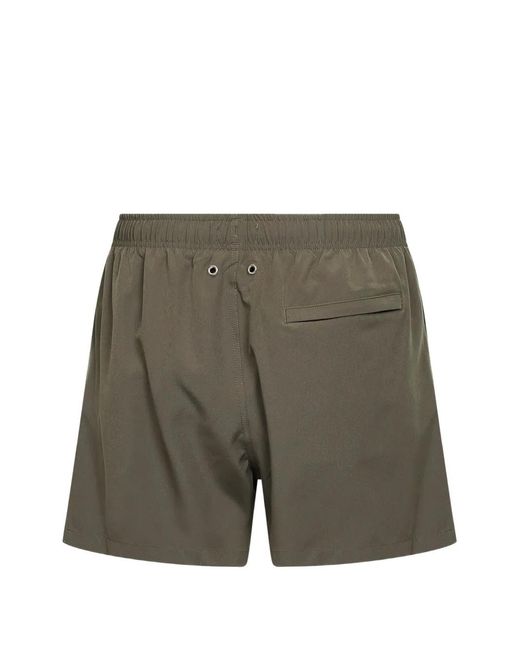NN07 Green Holiday Logo-Embroidered Swim Shorts for men