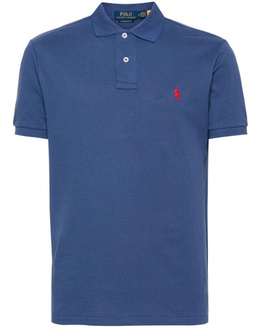 Polo Ralph Lauren Polo Pony-embroidered Polo Shirt in het Blue voor heren