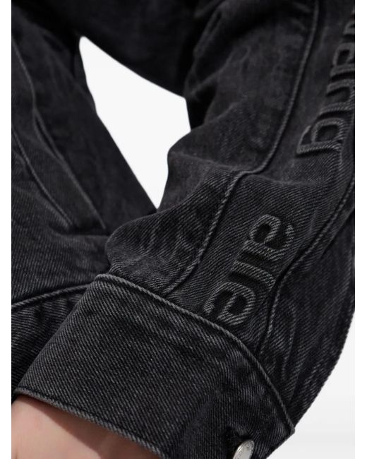 Alexander Wang Black Zip-Up Denim Jacket