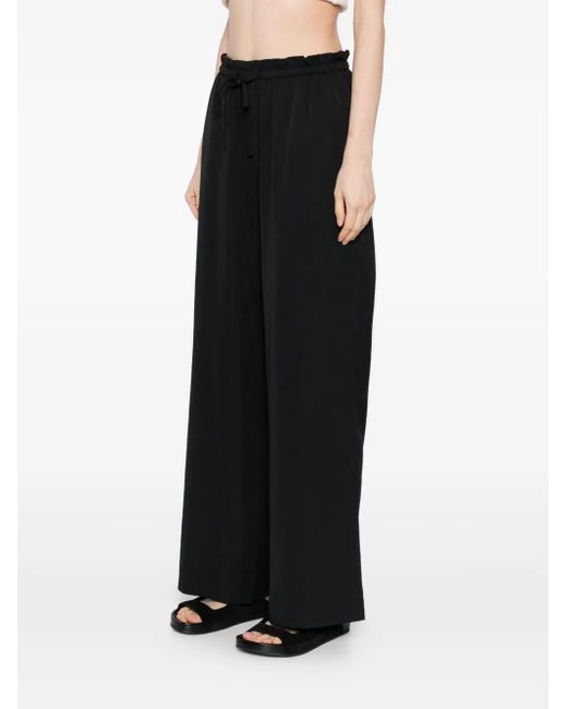 James Perse Black Wide-Leg Trousers