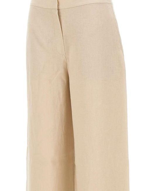 Max Mara Natural Tapioca Palazzo Trousers
