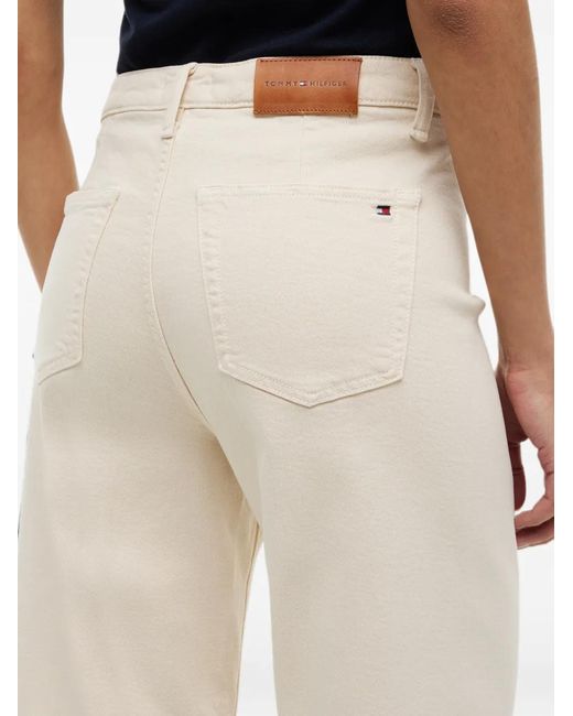 Tommy Hilfiger White Logo-Patch Jeans