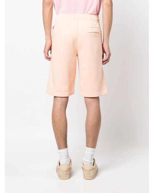 Maison Kitsuné Natural Fox-Patch Cotton Shorts for men