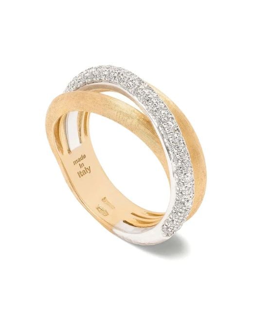 Marco Bicego Metallic 14K Diamond Three Strand Jaipur Ring
