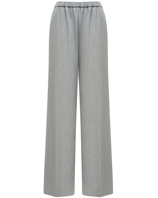 12 STOREEZ Gray Straight-leg Trousers