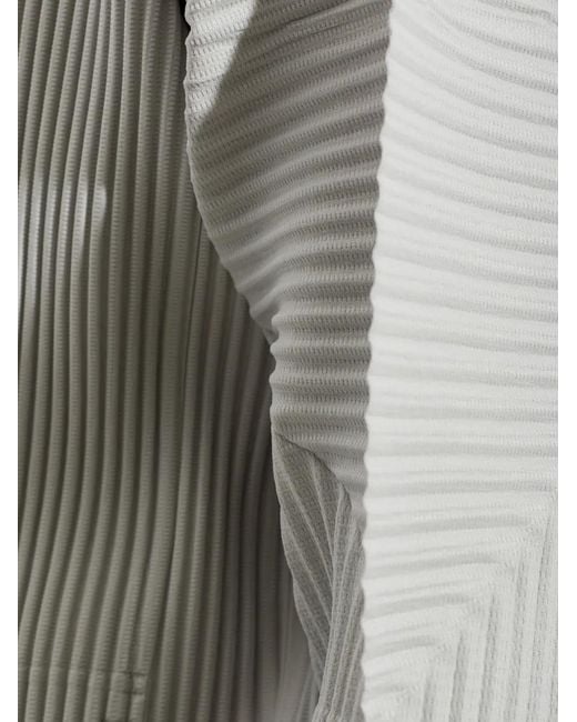 Homme Plissé Issey Miyake White Pleated Jacket for men