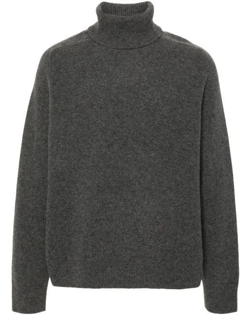 Maison Margiela Gray Roll-Neck Wool Jumper for men