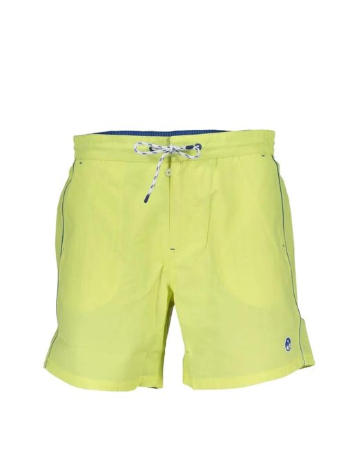 North Sails Yellow Palm-Tree Print Swim Shorts for men