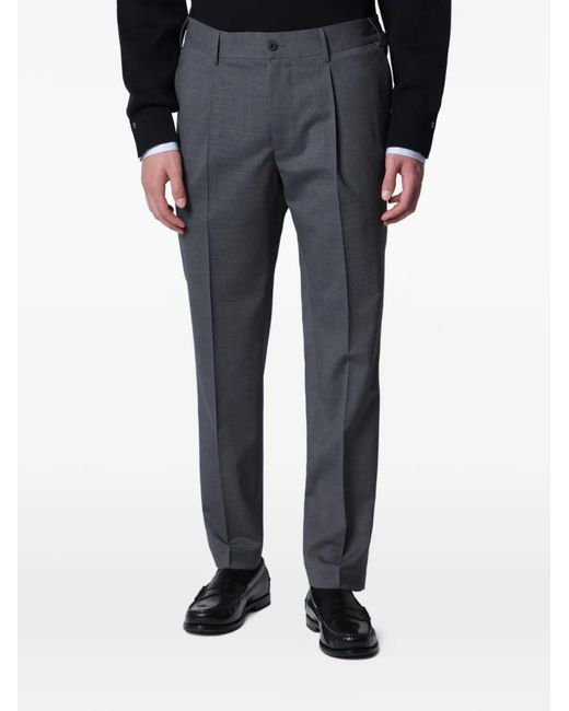 Santaniello Black Irno Pleated Trousers for men