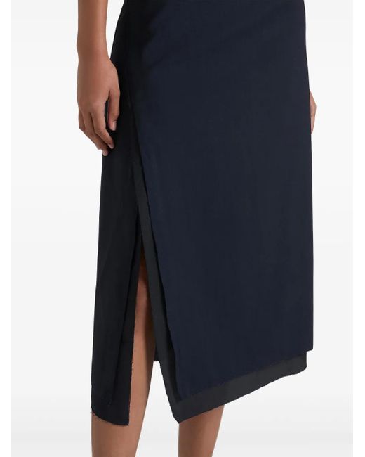 Ports 1961 スリット ドレス Blue