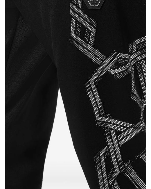 メンズ Philipp Plein チェーンプリント ジョガーパンツ Black