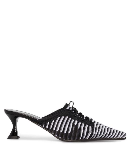 white mesh pumps