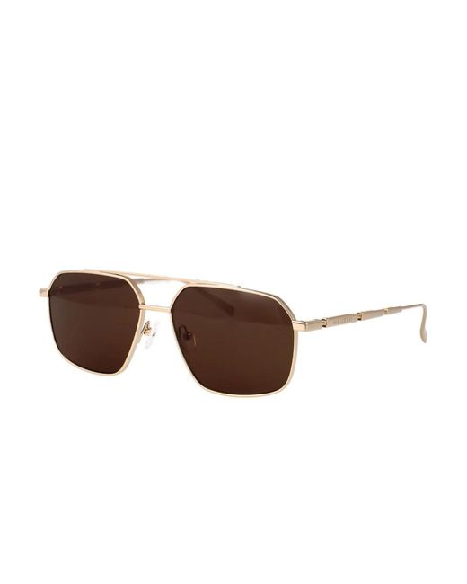 McQueen Brown Square Frame Sunglasses for men
