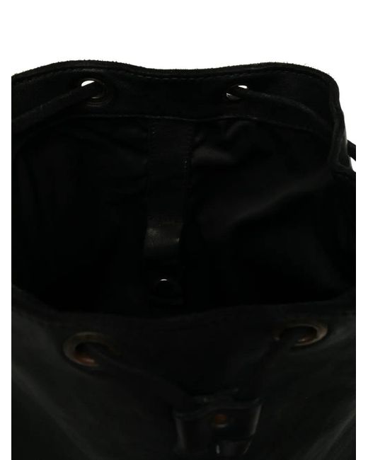 Guidi Black Leather Backpack