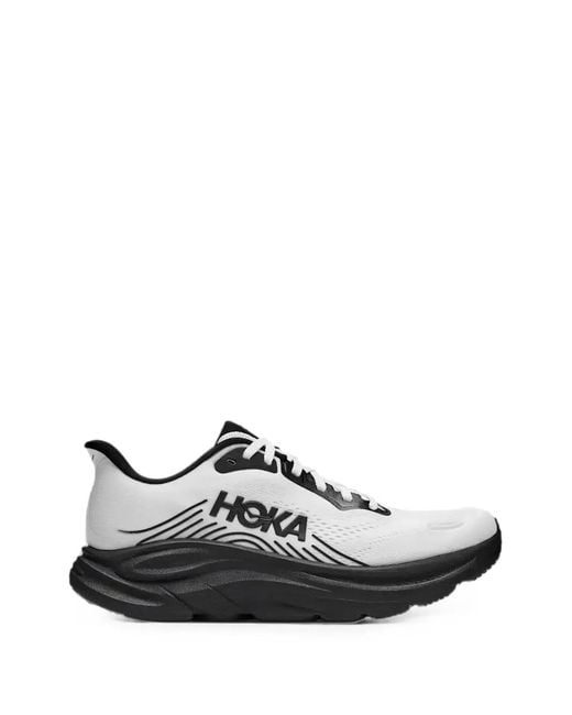 Hoka One One White Clifton 11 Lace-Up Sneakers for men