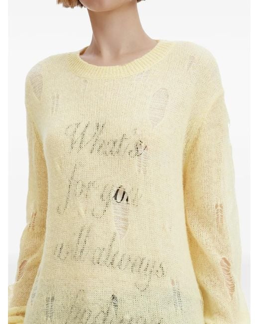 B+ AB Yellow Distressed Sweater