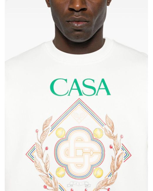 Sudadera con logo estampado Casablancabrand de hombre de color White