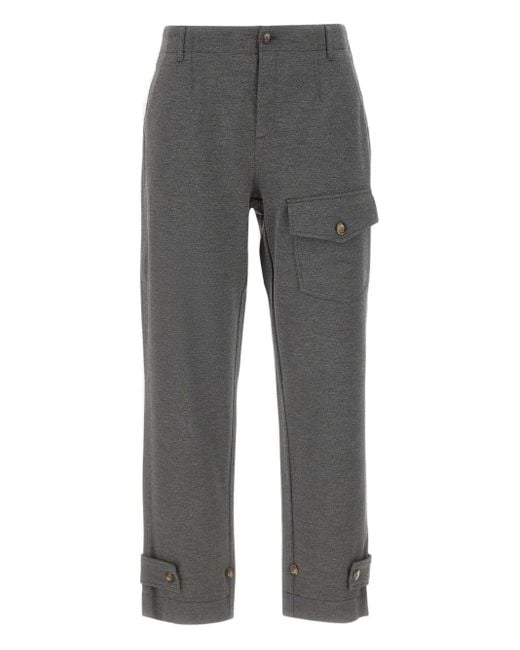 Elena Miro Buttoned Trousers Gray