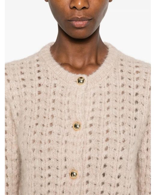 FRAME Natural Cable-Knit Cardigan