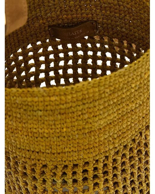 Khaite Metallic Woven Bucket Bag