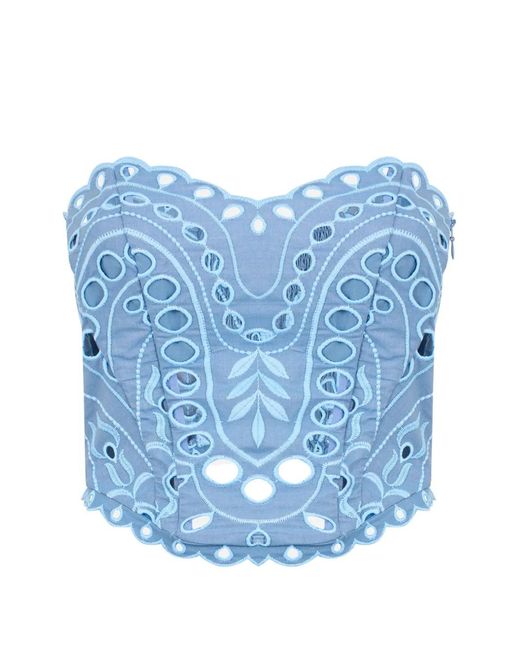 Charo Ruiz Kai Top Met Ringlets in het Blue
