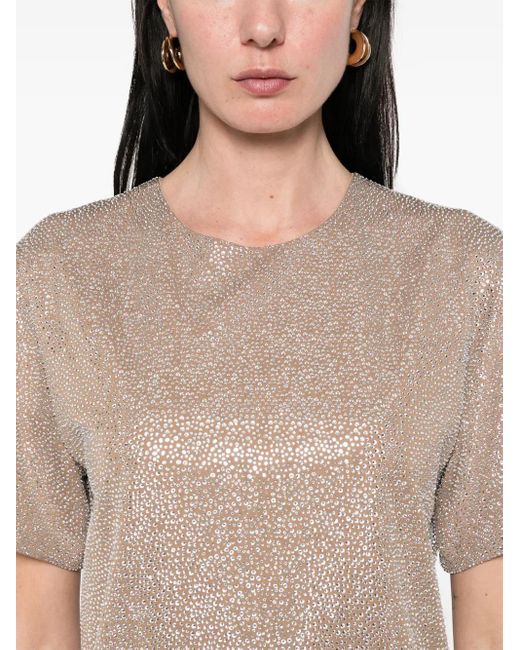 GIUSEPPE DI MORABITO Natural Minikleid Mit Kristallen