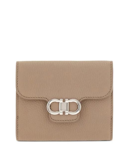 Ferragamo Natural Gancini Compact Wallet
