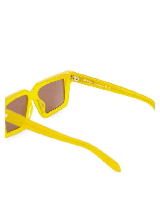 Off-White c/o Virgil Abloh Yellow Windsor Square-Frame Sunglasses