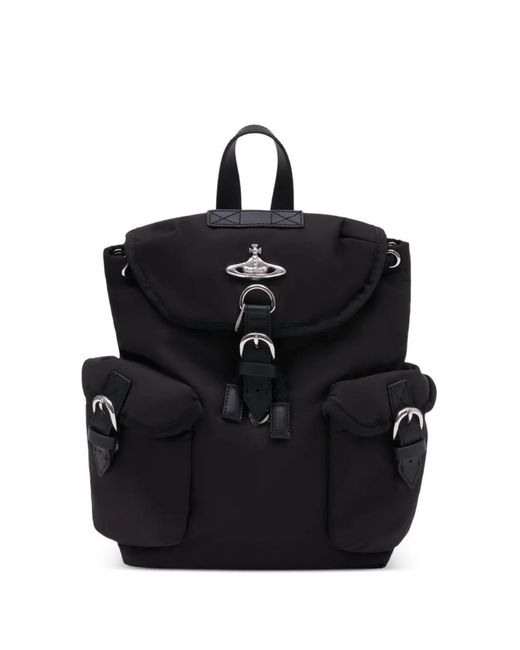 Vivienne Westwood Small Highland Logo-Plaque Backpack in  display picture 1