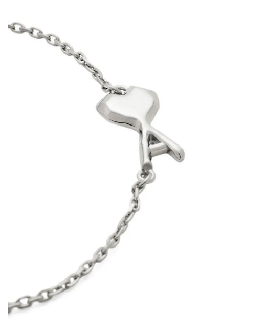 AMI Metallic Bracelet En Laiton Martelé Ami De Cœur