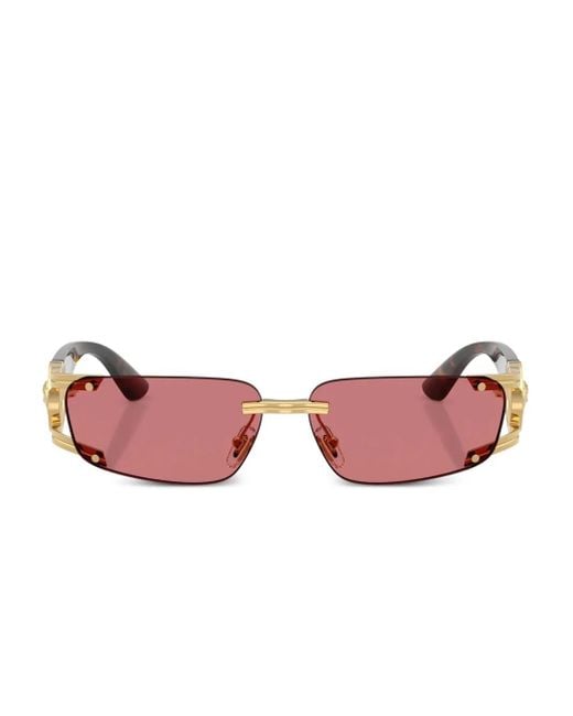 Versace Medusa-Embellished Rimless Sunglasses in Pink for Men | Lyst